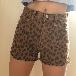 Cheetah Print Aberocrombie Demin Shorts